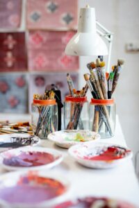 the artist's studio • in the atelier of the Italian artist and decorator Francesca Zoboli